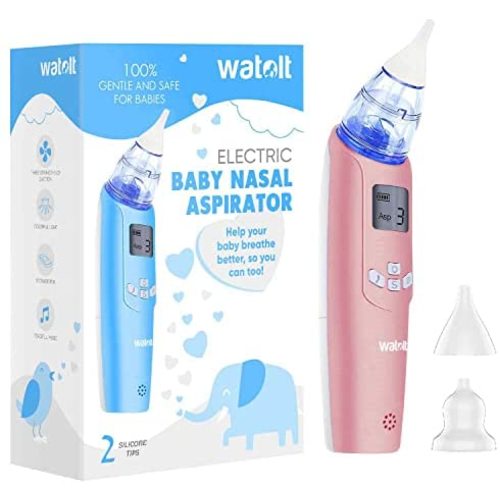 Watolt Baby Nasal Aspirator - Electric Nose Suction for Baby - Automatic Booger Sucker for Infants - Battery Powered Snot Mucus Remover for Kids Toddlers