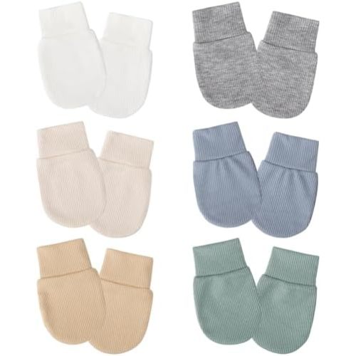 Newborn Baby Mittens No Scratch Elastic Wrist Gloves Infant Toddler Mittens for Baby Boy Girl 0-6 Months