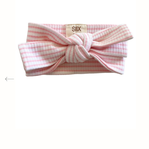 Pink Stripe / Organic Ribbed Bow – SpearmintLOVE