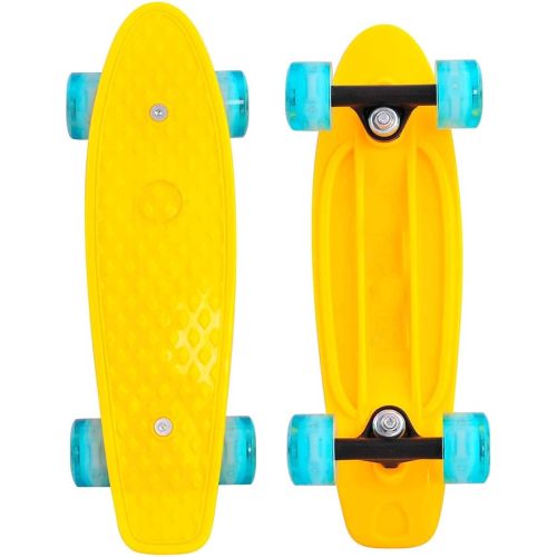 CyBoard Skateboard Mini Cruiser 43,2 x 12,7 cm avec roue en polyuréthane à rebond élevé