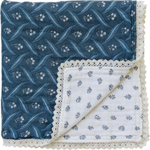 Navy Berry + Cream Berry Lace Muslin Quilt – Harper 'n Olive