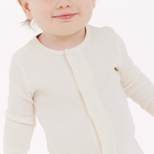 whipped cream ribbed cotton magnetic fuss free coverall – Magnetic Me