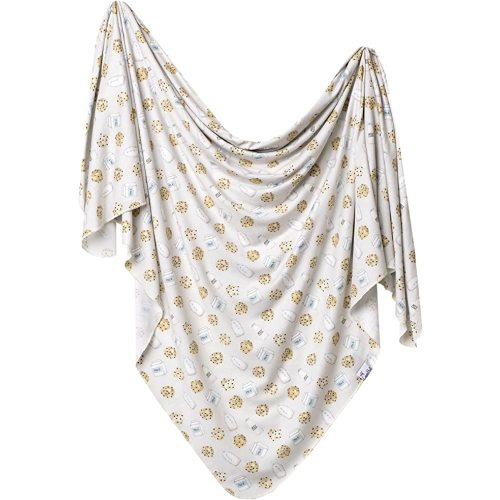 Copper Pearl Large Premium Knit Baby Swaddle Receiving Blanket Chip