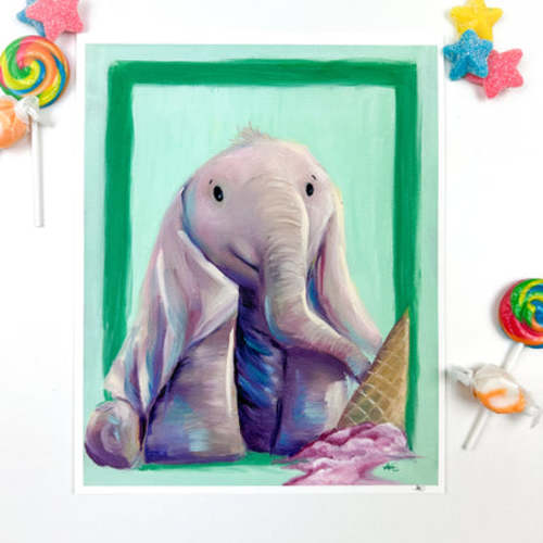 Erm the Elephant | Art Print – Abigail Emmert Art
