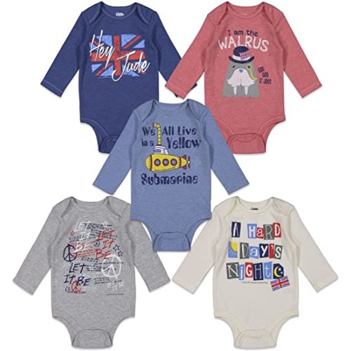 Lyrics by Lennon and McCartney 5 Pack Pullover T-Shirts Infant to