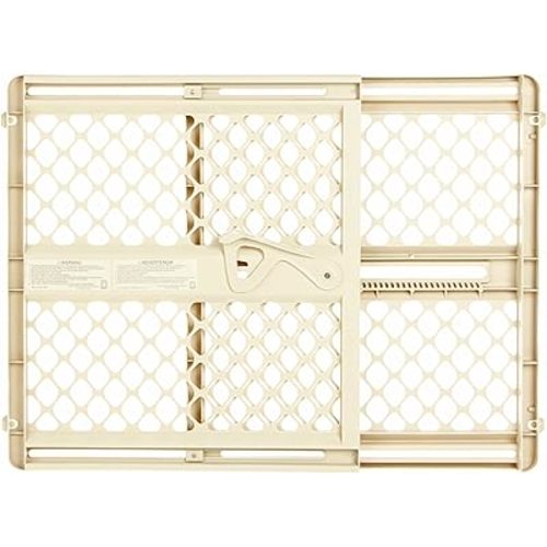 Toddleroo by North States - Supergate Ergo Baby Gate: Plastic Baby Gate for Stairs & Doorways - Adjustable Indoor Safety Gate - Made in USA - 26 to 42 Inches Wide - 26 Inches Tall - Ivory