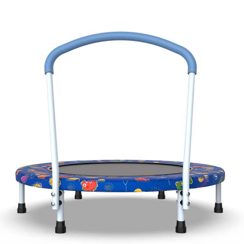 36" Mini Trampoline for Kids with Handle, Toddler Trampoline, Exercise Rebounder with Foam Handle, Indoor Trampoline, Kids Mini Trampoline, Small Rebounder Trampoline for Indoor and Outdoor Use