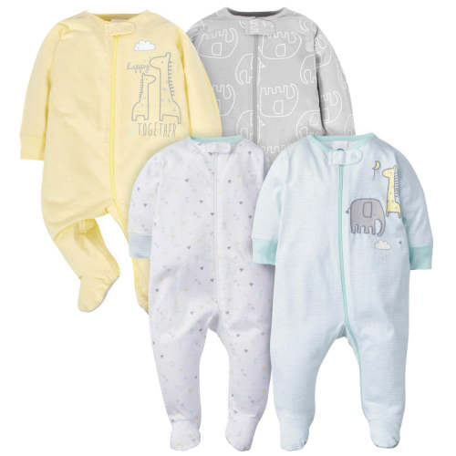 4-Pack Baby Neutral Animal Sleep 'N Plays – Gerber Childrenswear