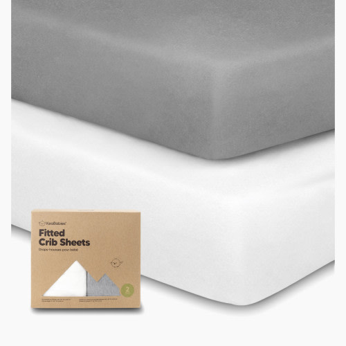 KeaBabies Soothe Fitted Crib Sheets - Cloud, 2