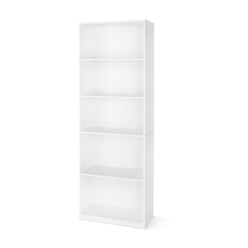 Mainstays 71" 5-Shelf Bookcase with Adjustable Shelves, White
