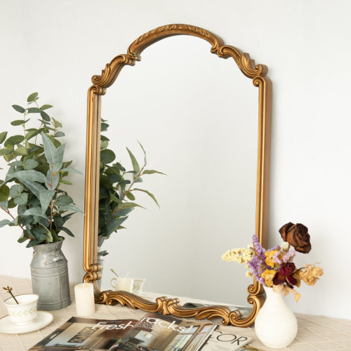House of Hampton® Ahnaish Gold Arch Decorative Mirror for Fireplace, Entryway & Reviews | Wayfair