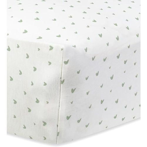 Under The Nile Organic Cotton Crib Sheet - Hearts, 51" x 28"