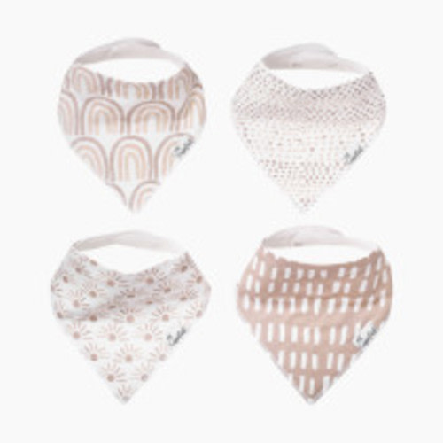 Copper Pearl Printed Bandana Bib Set (4-Pack) - Bliss