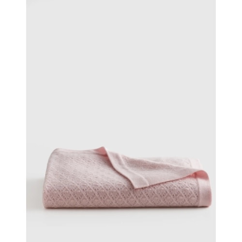 Washable Cashmere Pointelle Baby Blanket