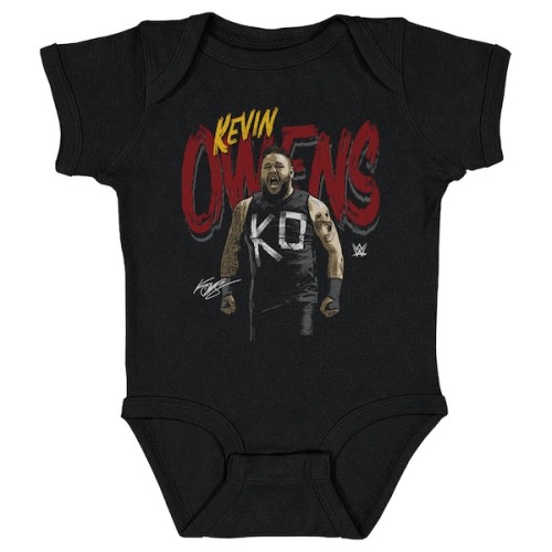 Infant 500 Level Black Kevin Owens Grunge Name Bodysuit