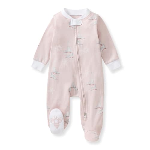 Burt's Bees Baby Girls' Organic Cotton Sleep and Play Footed Pajamas