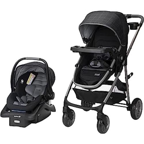 Safety 1st Deluxe Grow and Go Travel System Stroller and Car Seat Combo, 8-in-1 Car Seat, Weight Capacity 4-30 lbs, High Street