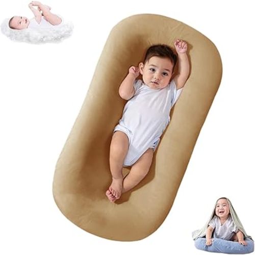 Baby Lounger, Bionic Design Baby Lounger for Newborn 0-24 Months, Soft Organic Cotton Breathable Lounger for Infants