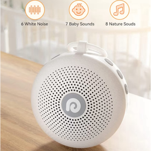 Dreamegg Portable Noise Machine for Baby Adult, Features Powerful Battery, 21 Soothing Sound, Noise Canceling for Office & Sleeping, Sound Therapy for Home, Travel, Registry Gift, Classic White