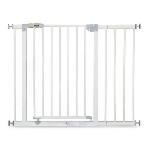 hauck Open N Stop Pressure Fit Baby & Pet Safety Gate w/ 8" Extension, Accommodates 37.8 to 39.75" Wide Home Doorway, Stairway, or Hallway, White