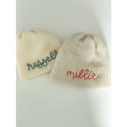 Personalized Newborn Knit Hat, Monogrammed Baby Beanie, Gender Reveal, Pregnancy Announcement, Twins Announcement, Baby Name Custom Hat