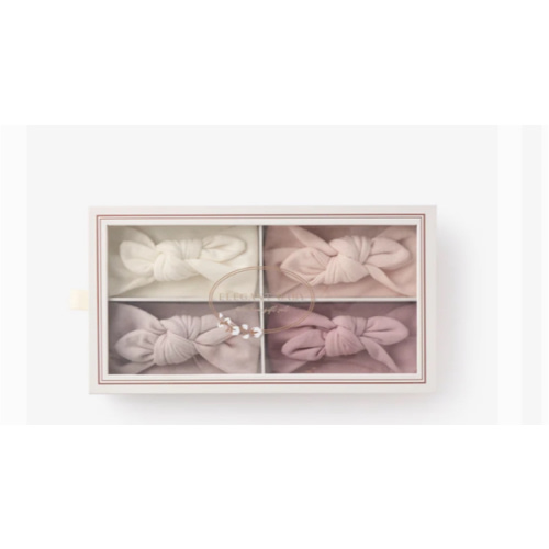 Brushed Cotton Knotted Bow Headband 4 Pack