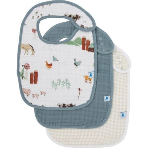 3-Pack Classic Cotton Muslin Bibs
