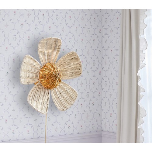 Light-Up Rattan Flower (15"x 5")