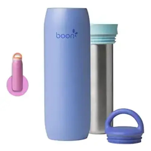 Boon Frosh Portable Breast Milk Chiller - Stainless Steel Cooler and Storage Container - Purple - Keeps Milk Cold for up to 17 Hours*