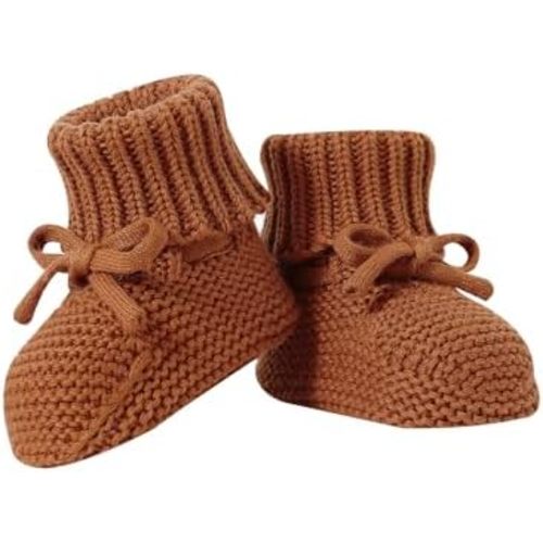 Hadetoto Baby Booties Newborn First Walkers Cozy Shoes Warm Knit Soft Booties for Toddler Infant Boy Girl