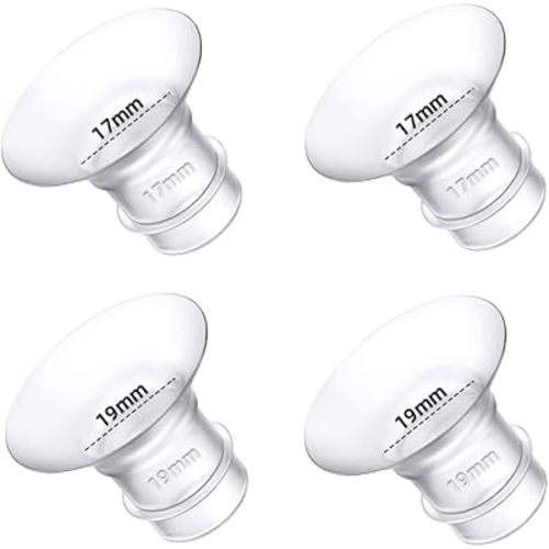 Flange Inserts 17mm 19mm for Medela,Spectra 24mm Shields/Flanges,Compatible with TSRETE,CPPSLEE,Momcozy S9Pro/S9/S12Pro/S12 Wearable Breast Pump,Reduce 24mm Nipple Tunnel Down to 4pcs