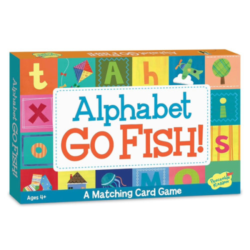 Peaceable Kingdom Alphabet Go Fish Letter Matching Card Game with 52 Oversized Cards Card Games for Kids ages 4+ 2 to 6 players
