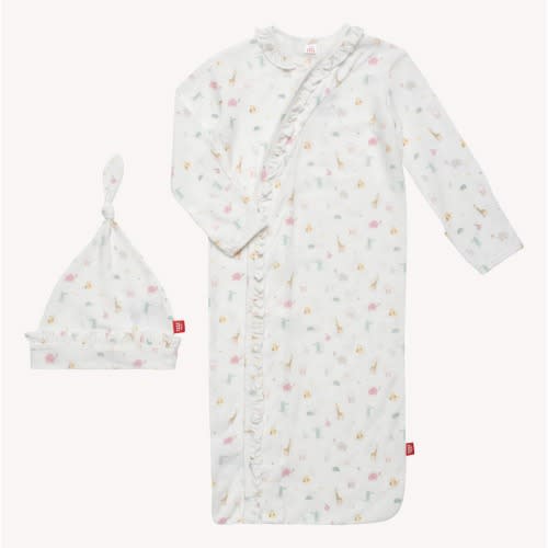 pink little bitty pretty one modal magnetic cozy sleeper gown + hat se – Magnetic Me