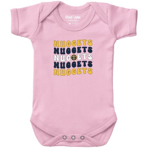 Infant Denver Nuggets Chad & Jake Light Pink Groovy Bodysuit - Light Pink, 6-12 months