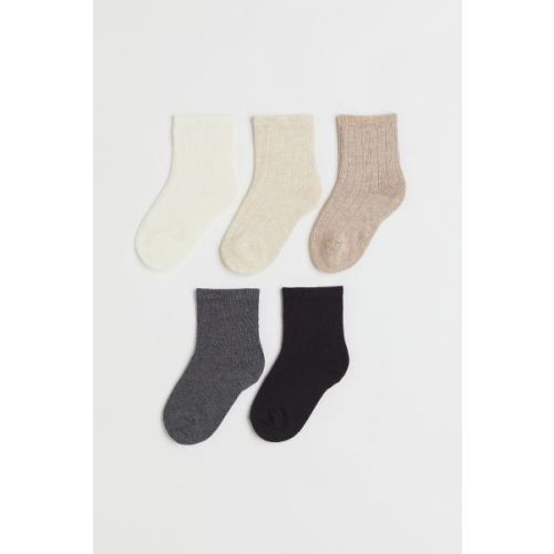 5-pack textured-knit socks