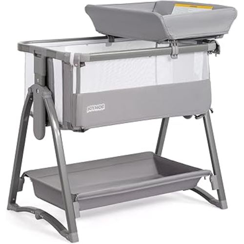 Amazon.com : JOYMOR Baby Bassinet with Changing Table, 5 in 1 Bedside Bassnet Sleeper, 7 Height Adjustable, Convert to Rocking Mode with Wheel, Mattress, Mosquito Net, Storage for Newborn : Baby