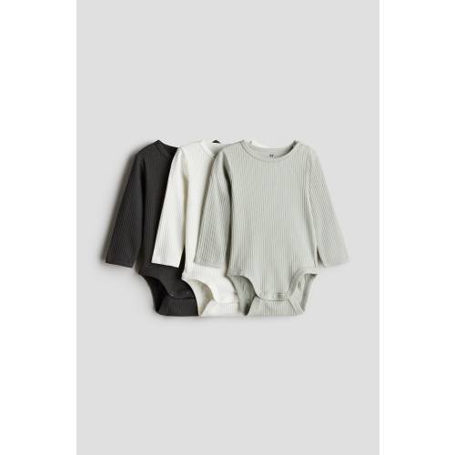 3-PACK RIBBED BODYSUITS