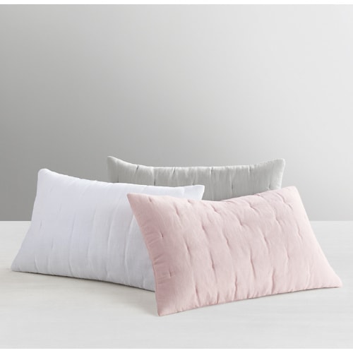 Washed Linen-Cotton Tufted Boudoir Sham