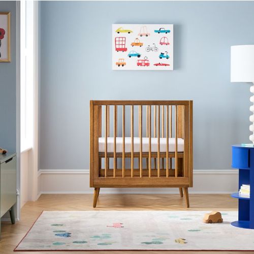 Mid-Century Convertible Mini Crib