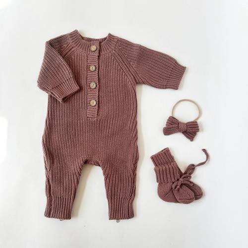 baby knit Jumpsuit outfit | Combo Options| Beanie booties Jumper| PLUM