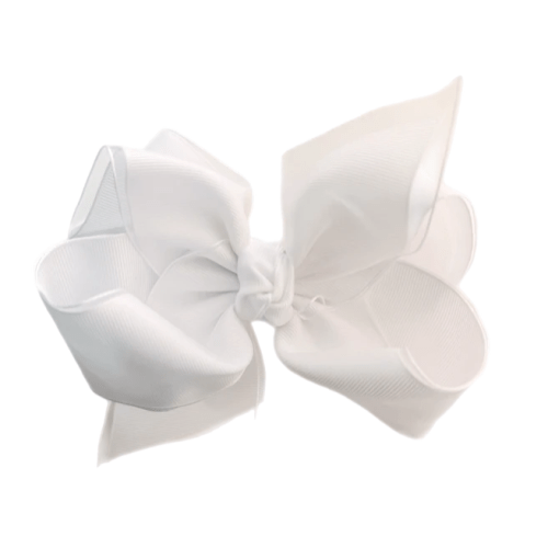 White Layered Organza/Grosgrain Bow