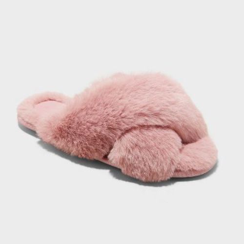 Women's Paris Crossband Slide Slippers - Auden™ Blush L