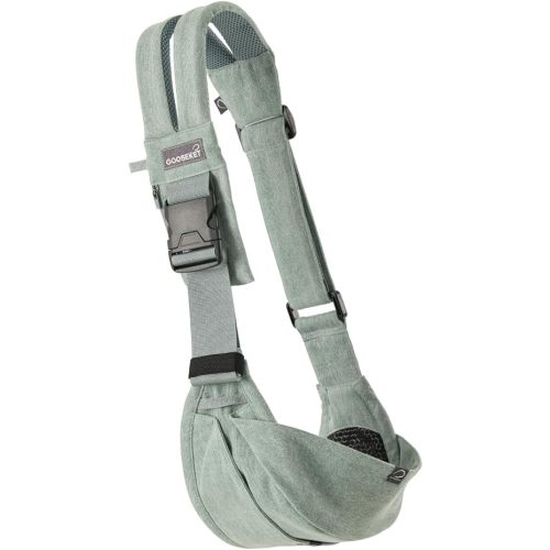 GOOSEKET 365 Toddler Carrier, 100% Cotton, Lightweight, Easy-to-USE, Portable, Suitable from 6-48 Months, Supports UP to 44LBS (Mint)