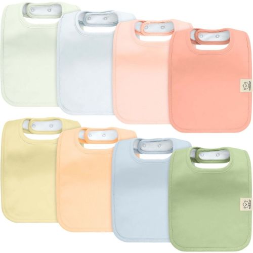 KeaBabies 8-Pack Organic Baby Bibs for Boy, Girl, Drool Bibs, Baby Bib for Girls, Boys, Newborn Teething Bibs (Dew)