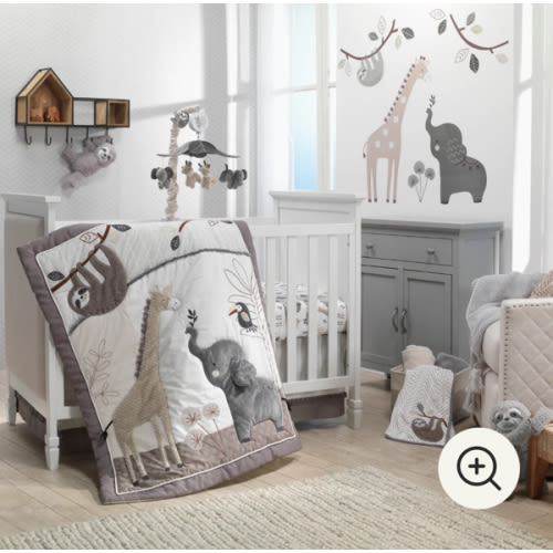 Baby Jungle 4-Piece Crib Bedding Set