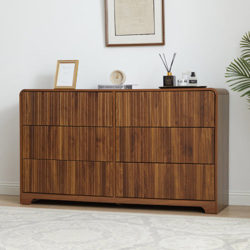 August Grove® Servidia 6-Drawer Double Dresser & Reviews | Wayfair
