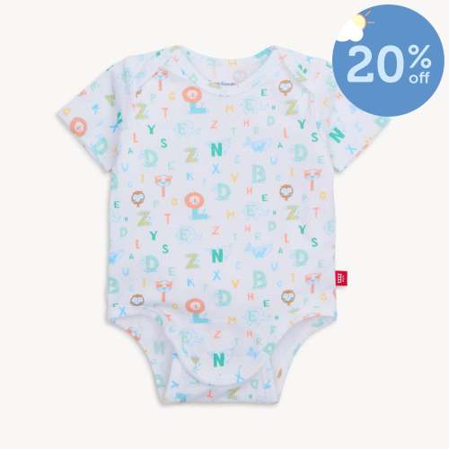 alphabet soup cloudstretch™ magnetic tiny tornado bodysuit – Magnetic Me