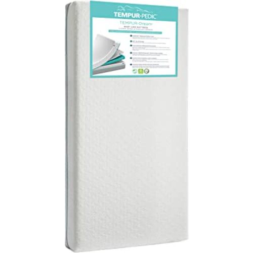 Tempur-Pedic TEMPUR-Dream 2-Stage Waterproof Baby Crib and Toddler Mattress - Made in USA, 52"x28"