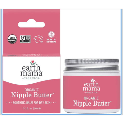 Earth Mama Organic Nipple Butter™ | Nipple Cream Safe for Breastfeeding | Postpartum Essentials for Nursing | Non Lanolin Nipple Cream, 2-Fluid Ounce