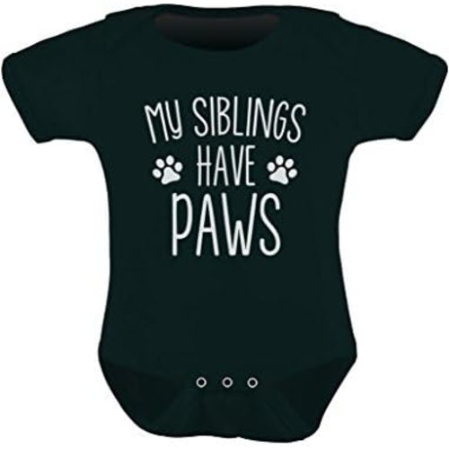 Tstars My Siblings Have Paws Dog Cat Sibling Outfits Funny Baby Boy Girl Bodysuit